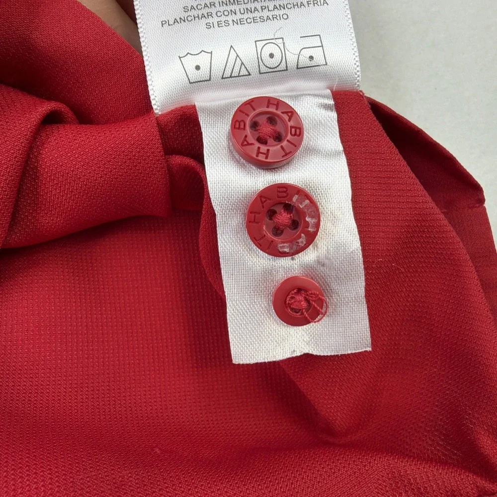 Habit Men's Fishing Shirt 2XL Brick Red Short Sleeve Vented UPF 40 Button Up - Picture 8 of 10